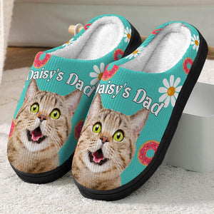 GeckoCustom Plush Slippers Custom Photo Custom Name Dog Cat 888683 N369 HN590