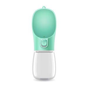 GeckoCustom Portable Dog Water Bottle Food and Water Container For Dog Pets Feeder Bowl Outdoor Travel Drinking Bowls Water Dispenser 350ml Green / China