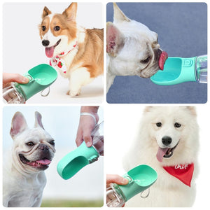 GeckoCustom Portable Dog Water Bottle Food and Water Container For Dog Pets Feeder Bowl Outdoor Travel Drinking Bowls Water Dispenser