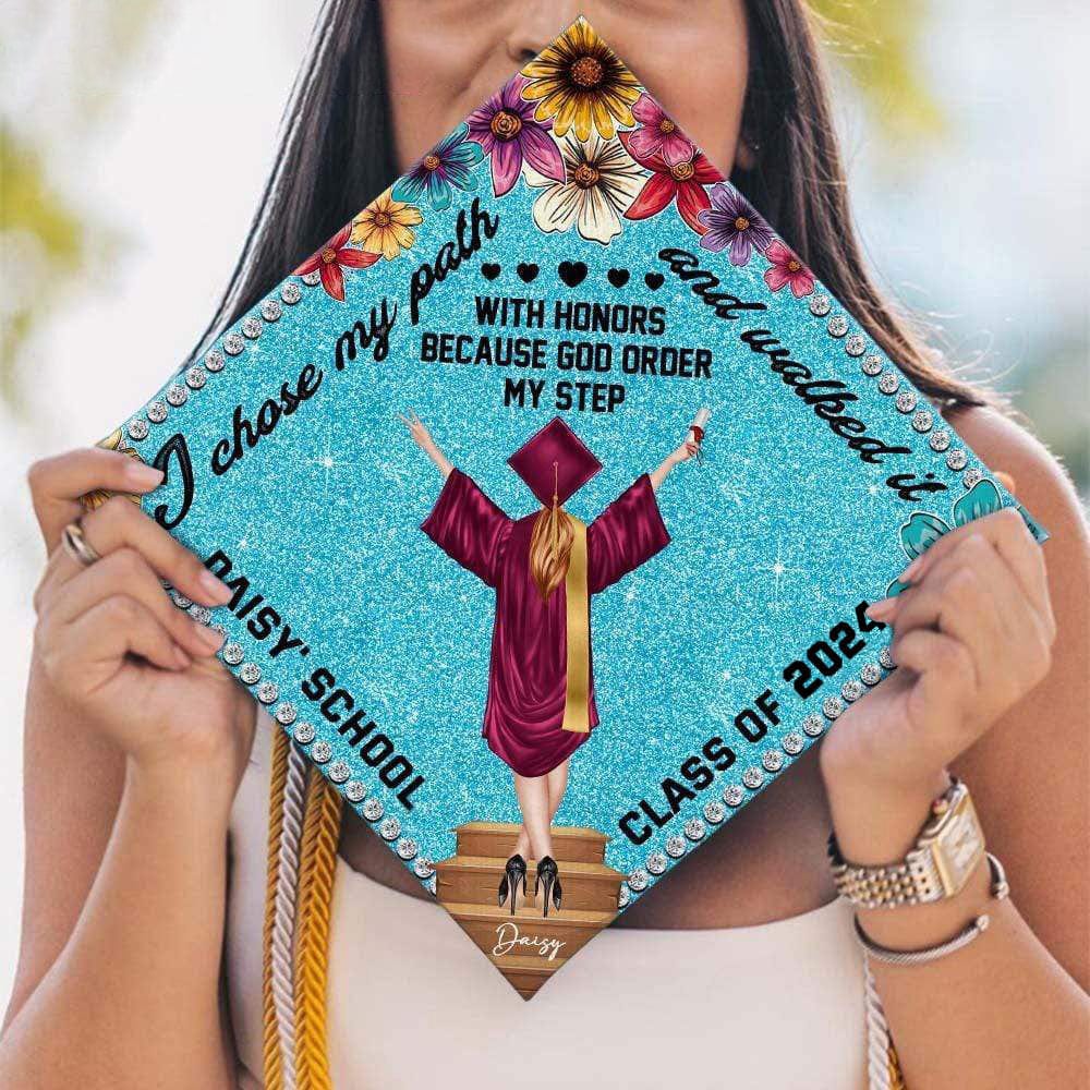 GeckoCustom Proud Dad Of A Graduate Personalized Custom Backside Graduation Senior Topper C615 9.5"x9.5"