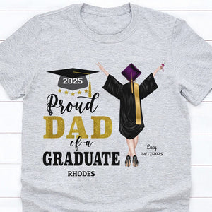 GeckoCustom Proud Dad Proud Mom of a Graduate Graduation Shirt 888887