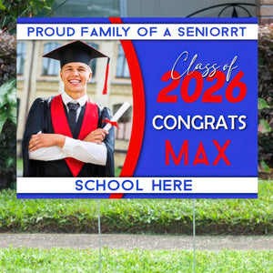 GeckoCustom Proud Family Of A Senior 2022 Personalized Yard Sign 891904