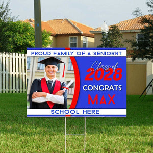 GeckoCustom Proud Family Of A Senior 2022 Personalized Yard Sign 891904