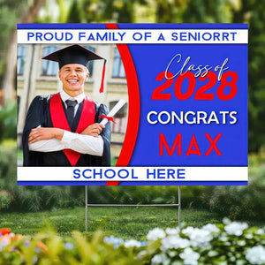 GeckoCustom Proud Family Of A Senior 2022 Personalized Yard Sign 891904