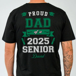 GeckoCustom Proud Mom Of A Graduate Personalized Custom Backside Graduation Senior Shirt 890611