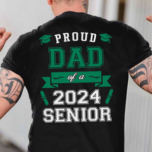 GeckoCustom Proud Mom Of A Graduate Personalized Custom Backside Graduation Senior Shirt C615