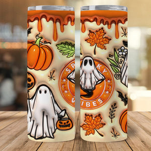 GeckoCustom Pumpkin And Spooky Halloween Skinny Tumbler HO82 891328 20 oz