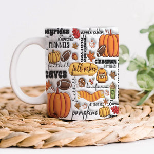 GeckoCustom Pumpkin Fall Vibes Thanksgiving Halloween Gift Mug HO82 891344