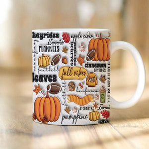 GeckoCustom Pumpkin Fall Vibes Thanksgiving Halloween Gift Mug HO82 891344