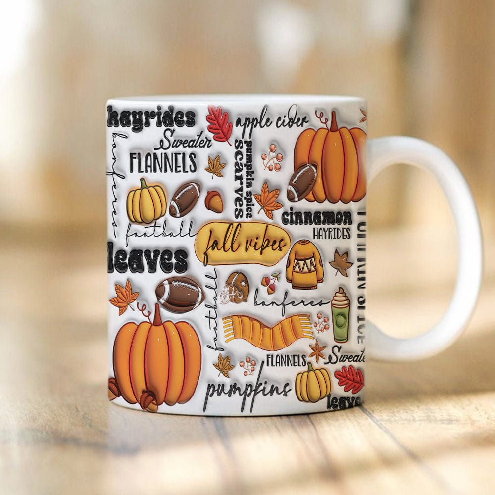 GeckoCustom Pumpkin Fall Vibes Thanksgiving Halloween Gift Mug HO82 891344