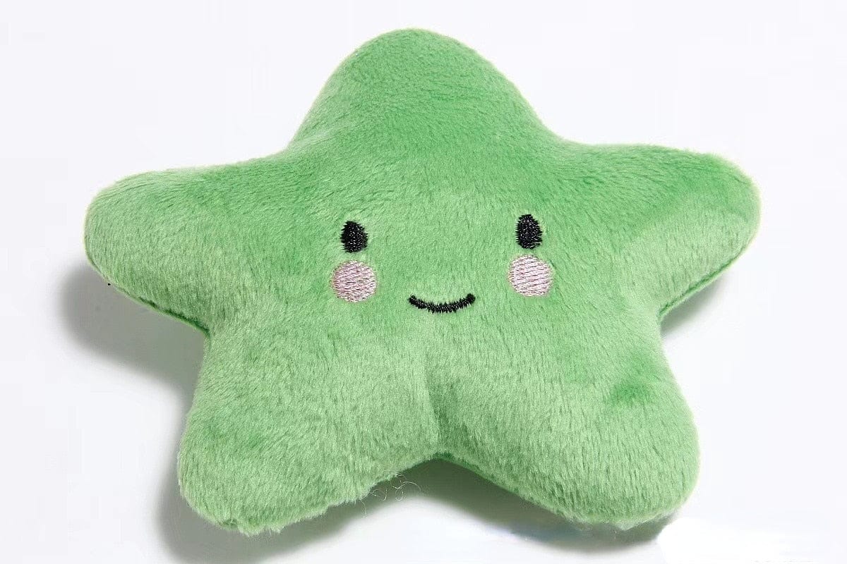 GeckoCustom Puppy Dog Plush Squeaky Toys for Small Medium Dogs Bone Aggressive Chewers for Pet Cat Products Puppy Accessories five-pointed star g / 1 Pc