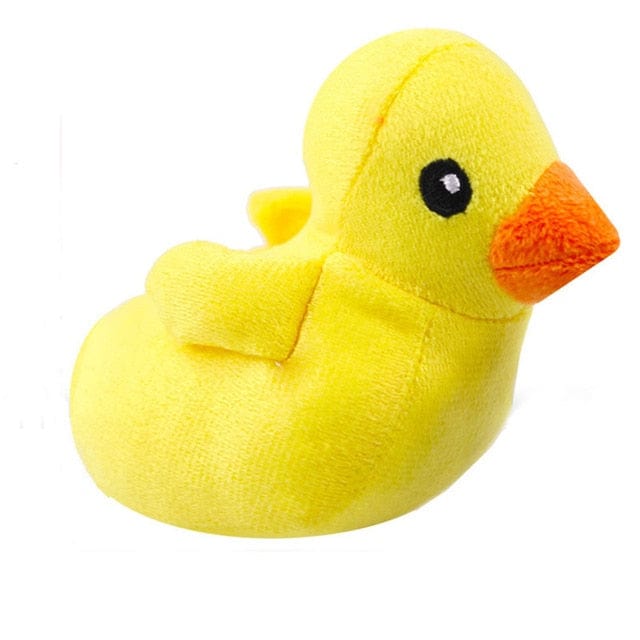 GeckoCustom Puppy Dog Plush Squeaky Toys for Small Medium Dogs Bone Aggressive Chewers for Pet Cat Products Puppy Accessories Duck / 1 Pc
