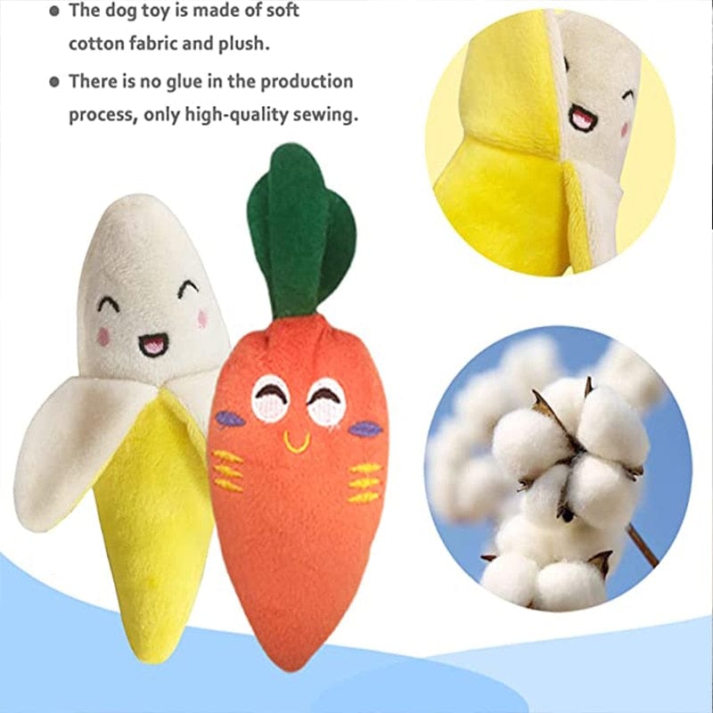 GeckoCustom Puppy Dog Plush Squeaky Toys for Small Medium Dogs Bone Aggressive Chewers for Pet Cat Products Puppy Accessories