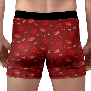 GeckoCustom Real Men Break Your Bed Not Your Heart Man's Boxer Valentine's Day, Anniversary Gift HA75 891852