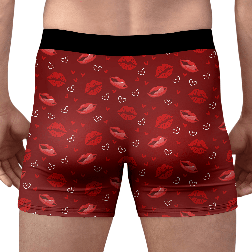 GeckoCustom Real Men Break Your Bed Not Your Heart Man's Boxer Valentine's Day, Anniversary Gift HA75 891852