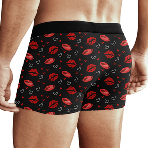 GeckoCustom Real Men Break Your Bed Not Your Heart Man's Boxer Valentine's Day, Anniversary Gift HA75 891852