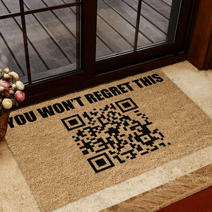 GeckoCustom Rick Astley Rick Roll Funny QR Doormat HA75 891114