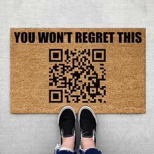 GeckoCustom Rick Astley Rick Roll Funny QR Doormat HA75 891114