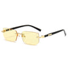 GeckoCustom Rimless Sunglasses Rectangle Fashion Popular Women Men Shades Small Square Sun Glasses For Female male Summer Traveling Oculos 1