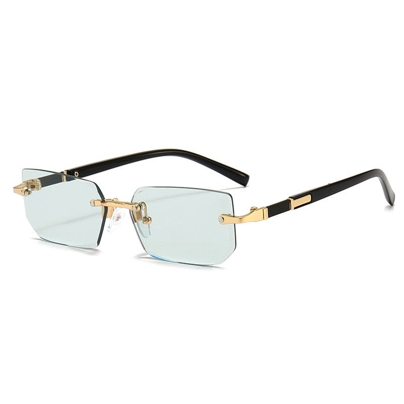 GeckoCustom Rimless Sunglasses Rectangle Fashion Popular Women Men Shades Small Square Sun Glasses For Female male Summer Traveling Oculos 7