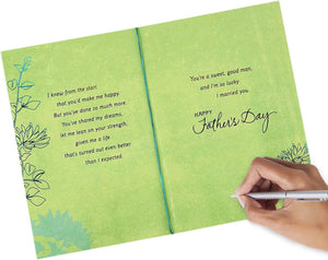 GeckoCustom Romantic Father'S Day Card for Husband (Sweet and Good Man) (529FFW9512)