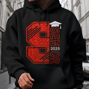 GeckoCustom S is for Senior Graduation Shirt HN590 HA75 891894 Pullover Hoodie / Black Colour / S