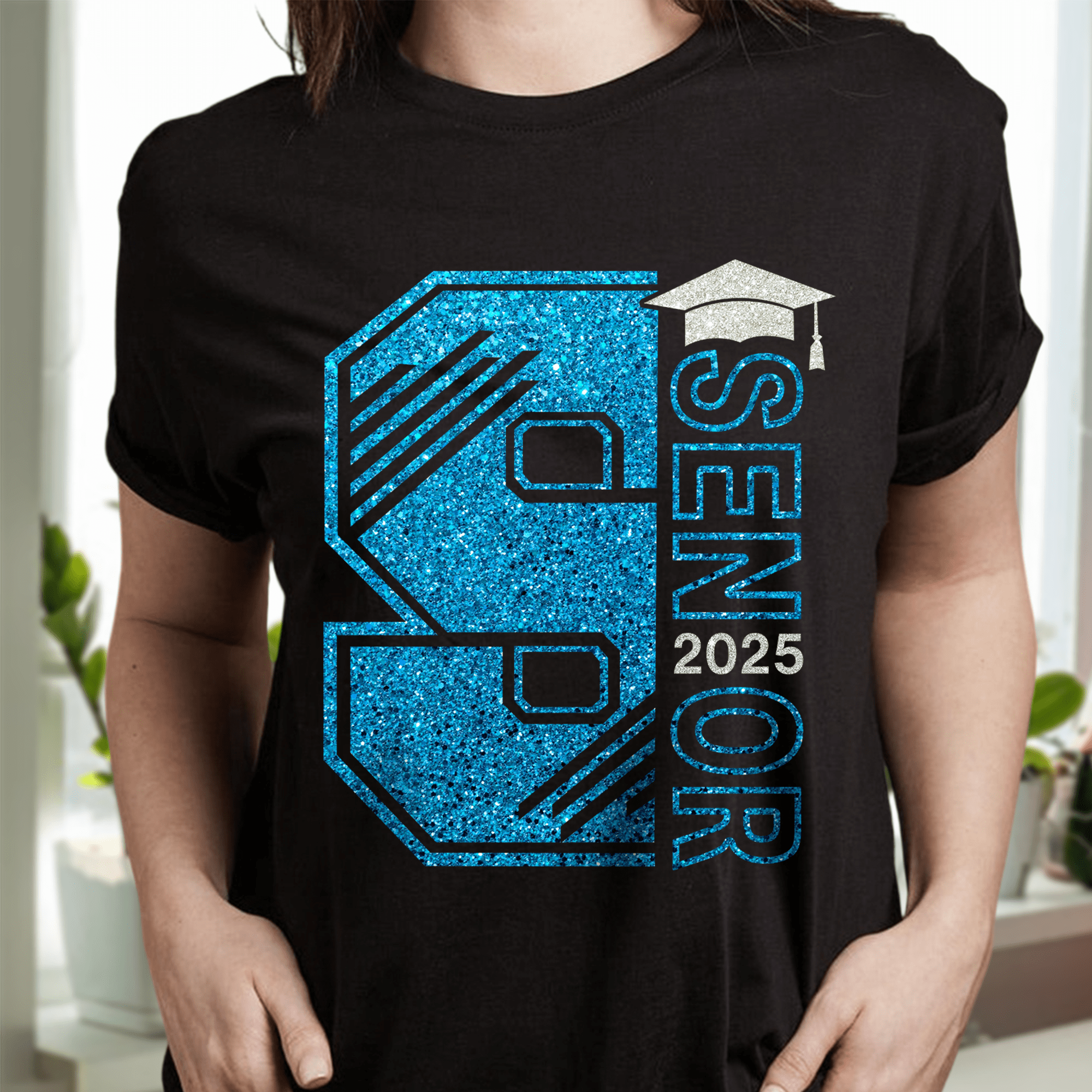 GeckoCustom S is for Senior Graduation Shirt HN590 HA75 891894 Basic Tee / Black / S