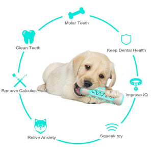 GeckoCustom Safe Puppy Dental Care Soft Pet Toothbrush Toys Chew Cleaning Teeth