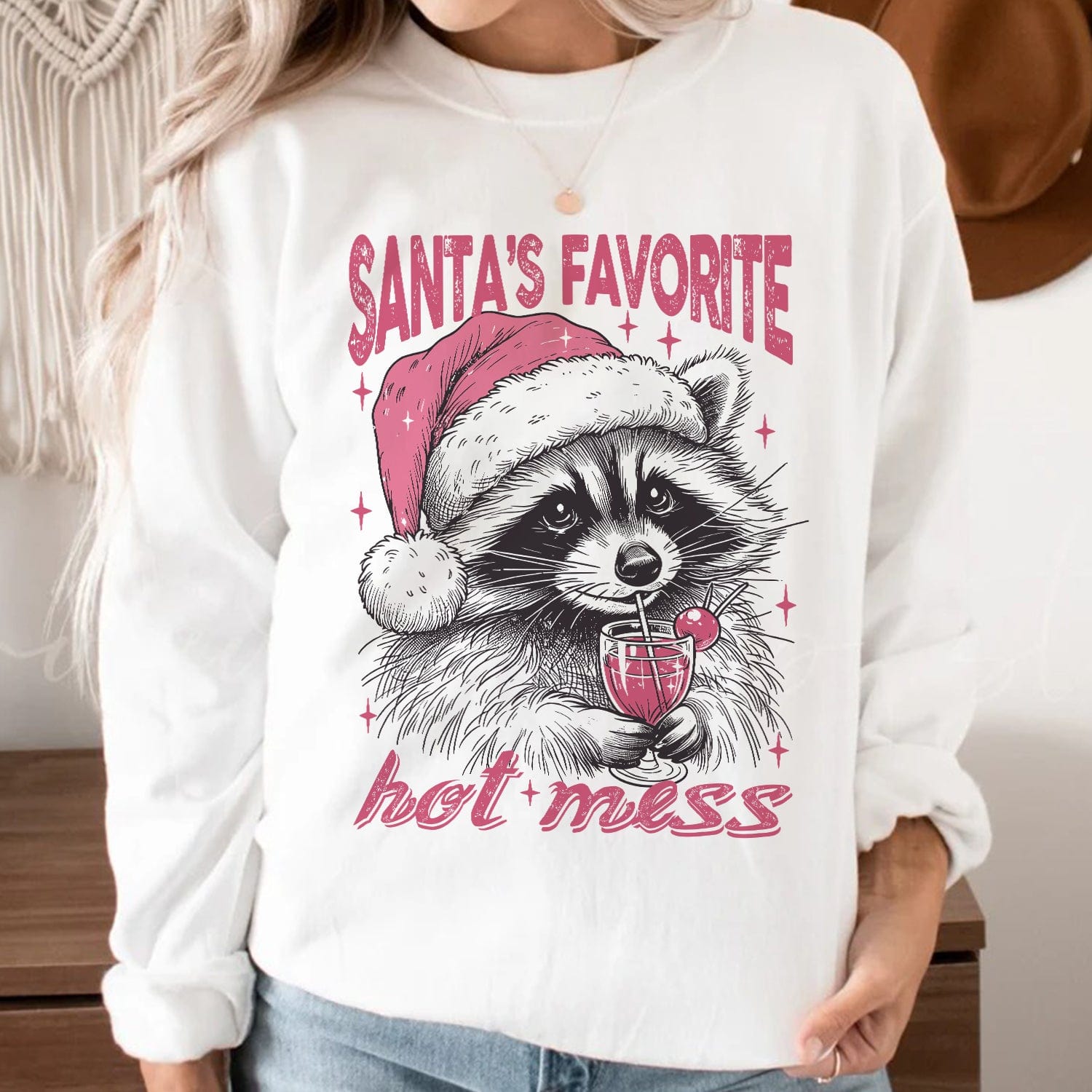 GeckoCustom Santa's Favorite Hot Mess Christmas Sweatshirt HO82 893214