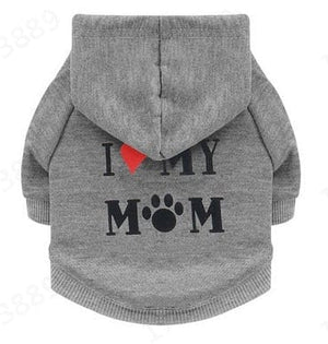 GeckoCustom Security Cat Clothes Pet Cat Coats Jacket Hoodies For Cats Outfit Warm Pet Clothing Rabbit Animals Pet Costume For Small Dogs MOM Gray / XS