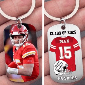 GeckoCustom Senior Class of 2024 Keychain, Graduation Keychain, Custom Photo Keyring, Football Keychain HN590 HA75 891902