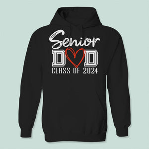 GeckoCustom Senior Dad Class Of 2024 Graduation Dark Shirt NHS87 HN590