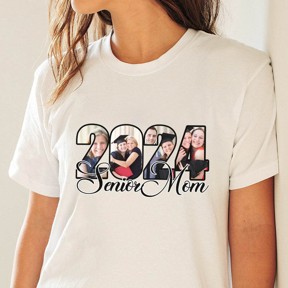 GeckoCustom Senior Mom, Senior Dad Upload Photo Graduation Shirt, HN590