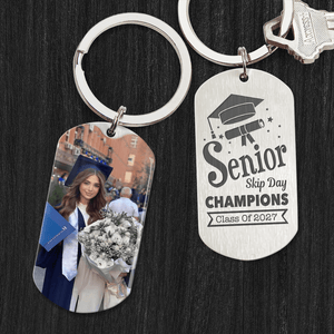 GeckoCustom Senior Skip Day Champions Class Of 2025 Graduation Metal Keychain 890371