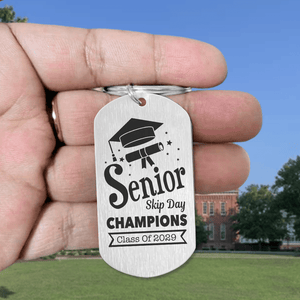 GeckoCustom Senior Skip Day Champions Class Of 2025 Graduation Metal Keychain 890371