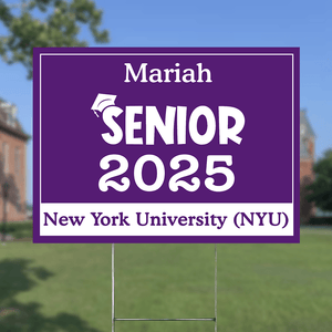 GeckoCustom Senior Yard Sign 18x24'' Ver2 - Made in USA (H-Stake Stand Included), Graduation Day HA75 890373