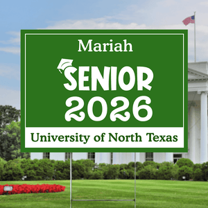 GeckoCustom Senior Yard Sign 18x24'' Ver2 - Made in USA (H-Stake Stand Included), Graduation Day HA75 890373