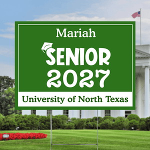 GeckoCustom Senior Yard Sign 18x24'' Ver2 - Made in USA (H-Stake Stand Included), Graduation Day HA75 890373