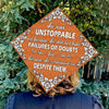 GeckoCustom She Was Unstoppable Graduation Cap Topper, HN590 9.5"x9.5"