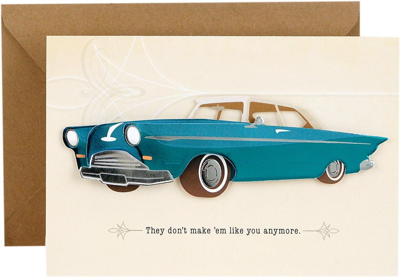 GeckoCustom Signature Father'S Day Card (Vintage Classic Car, Don'T Make 'Em like You Anymore), (599FFW9632)