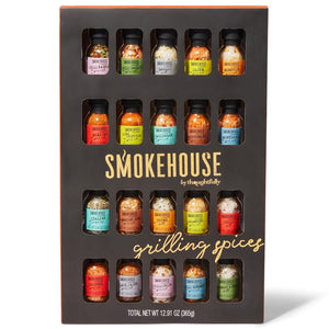 GeckoCustom Smokehouse by  Ultimate Grilling Spice Set, Grill Seasoning Gift Set Flavors Include Chili Garlic, Rosemary and Herb, Lime Chipotle, Cajun Seasoning and More, Pack of 20