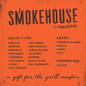 GeckoCustom Smokehouse by  Ultimate Grilling Spice Set, Grill Seasoning Gift Set Flavors Include Chili Garlic, Rosemary and Herb, Lime Chipotle, Cajun Seasoning and More, Pack of 20