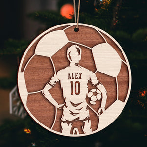 GeckoCustom Soccer Male and Female Layer Wood Ornament Personalized Gift HO82 893130