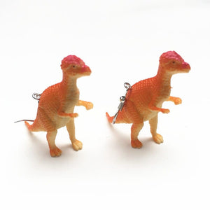 GeckoCustom Soft clay cute animal bite earrings studs - Fun Gift Idea Pachycephalosaurus