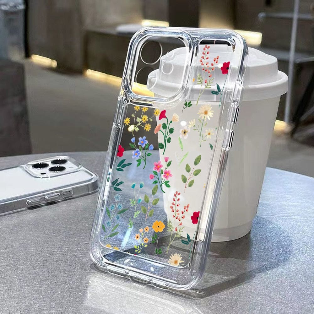 GeckoCustom Soft Clear Phone Case For iPhone 11 Case iPhone 13 14 Pro Max 12 13 Pro Max XR XS X 14 8 7 Plus SE 2022 Butterfly Flower Cover
