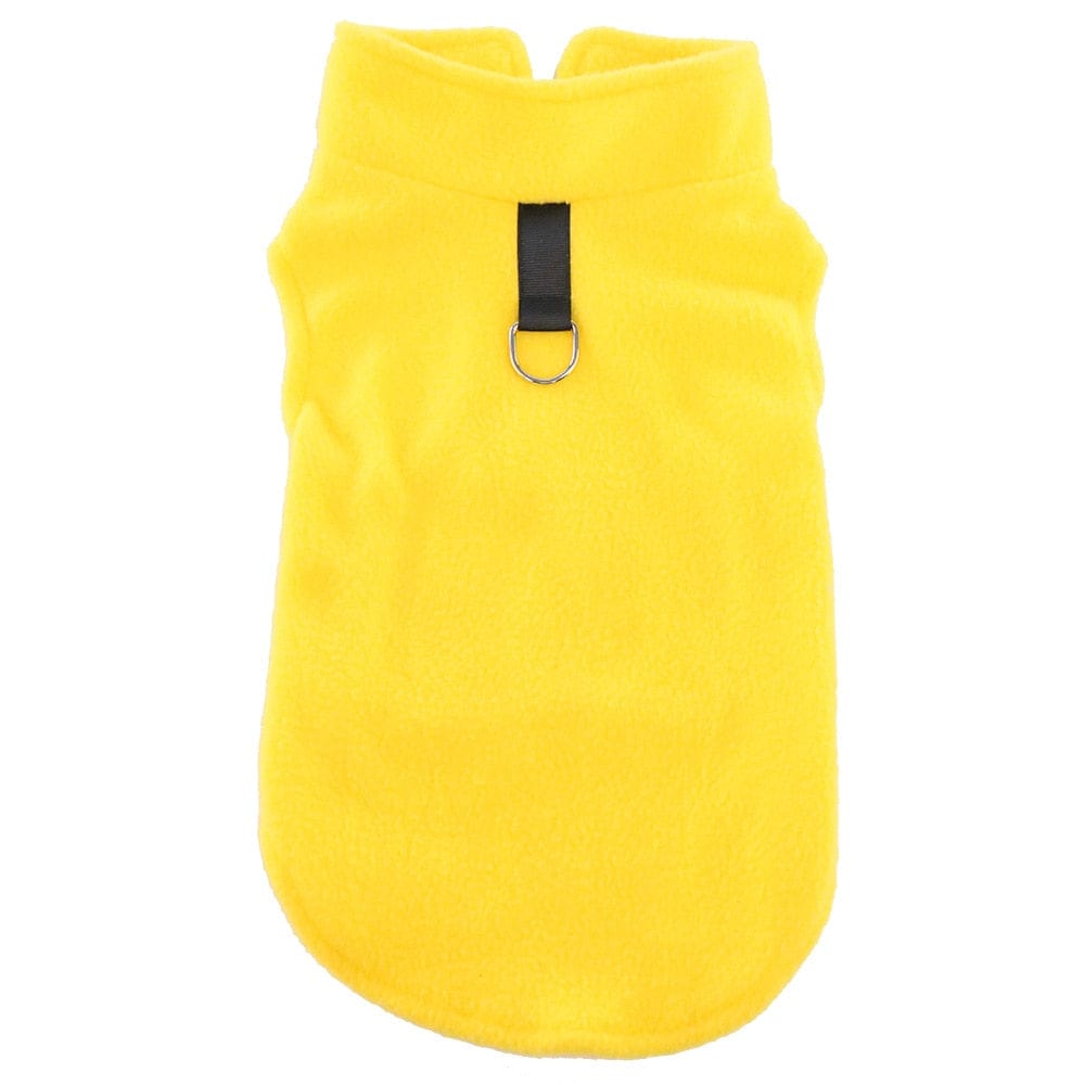 GeckoCustom Soft Fleece Dog Clothes For Small Dogs Spring Summer Puppy Cats Vest Shih Tzu Chihuahua Clothing French Bulldog Jacket Pug Coats Yellow / XS