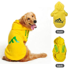 GeckoCustom Soft Fleece Pet Dog Clothes Dogs Hoodies Warm Sweatshirt Pet Costume Jacket For Chihuahua French Bulldog Labrador Dogs Clothes Yellow / S 1.5KG-2KG / China