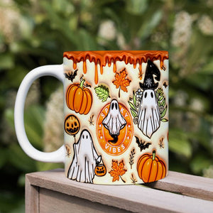 GeckoCustom Spooky Vibes With Pumpkin Halloween Personalized Gift Mug HO82 891336