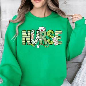 GeckoCustom St. Patrick's Day Nurse Lucky Irish Women Shirt HO82 893404 Sweatshirt (Favorite) / S Irish Green / S