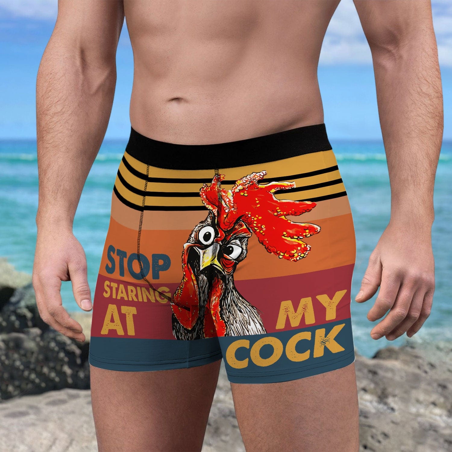 GeckoCustom Stop Staring At My Cock Boxer Briefs K228 889447